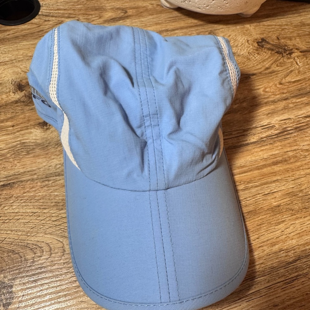 Columbia Blue and White Baseball Cap with Curved Brim